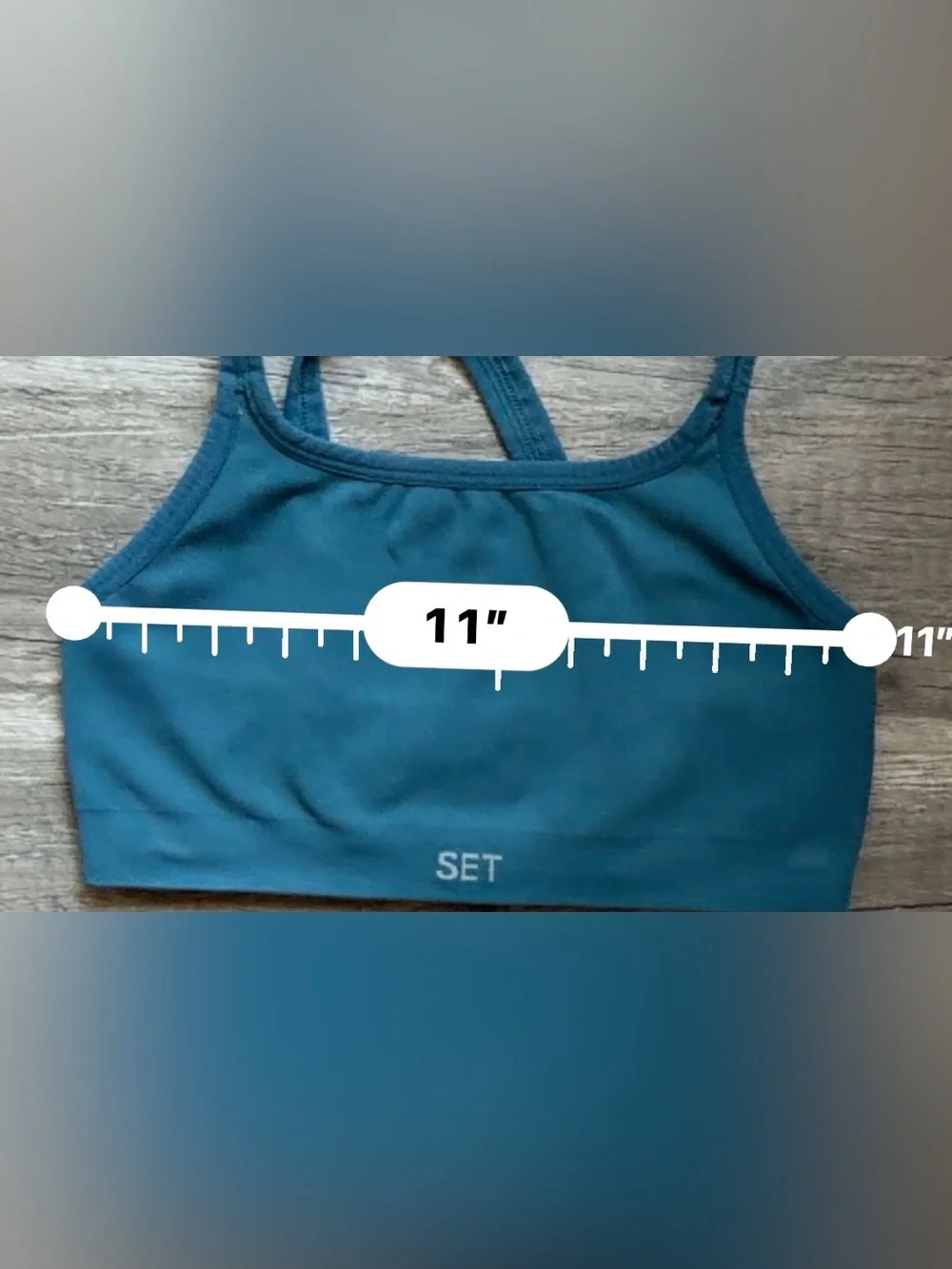 SET Active Deep Teal Seamless Sports Bra - Picture 5 of 5